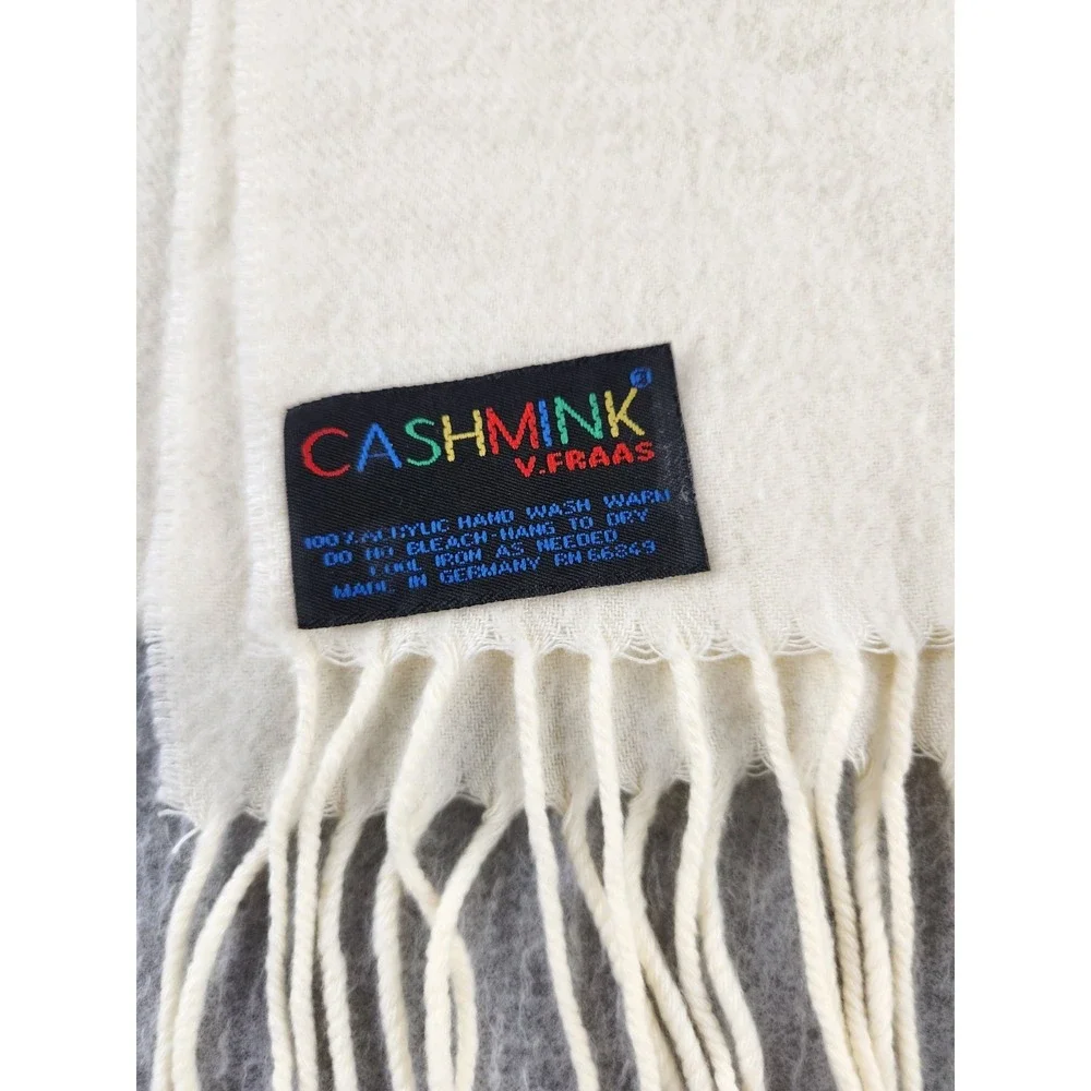 Cashmink V. FRAAS Womens Cream Fringe‎ Scarf Shawl Ivory Winter Fashion SOFT!